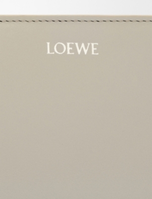 Loewe Womens Shell Grey/dandelion Knot Compact Leather Wallet