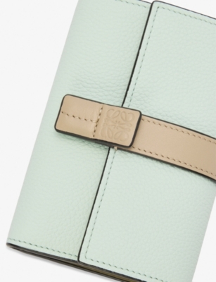 Loewe Womens Frozen/clay Vertical Small Leather Wallet