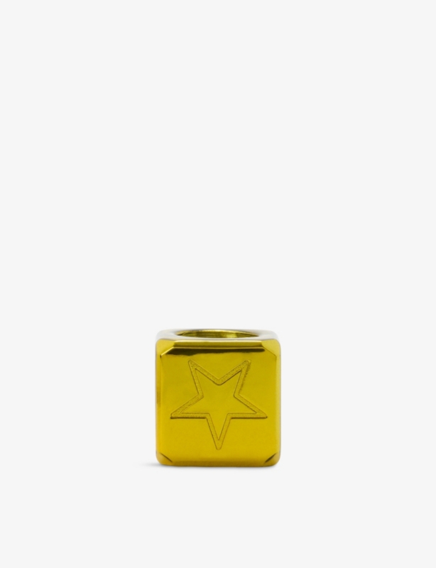 Square Star Anodized-Brass Dice