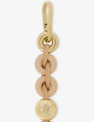 Loewe Womens Silk Beige Donut Leather Chain Strap