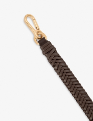 Loewe Womens Chocolate Arrow Woven Leather Strap