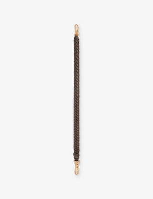 Loewe Womens Chocolate Arrow Woven Leather Strap