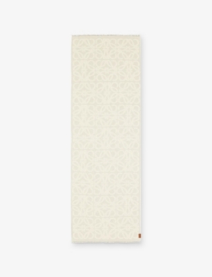 Loewe Wool And Silk Scarves In Neutral
