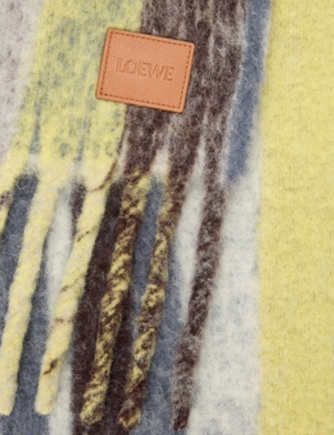 Loewe Striped Alpaca And Wool-blend Scarf