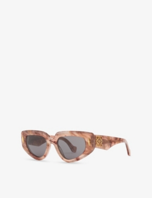 LOEWE: Small Butterfly-Frame Acetate Sunglasses