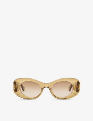 LOEWE: G821MXIX01 Oval Frame Acetate Sunglasses