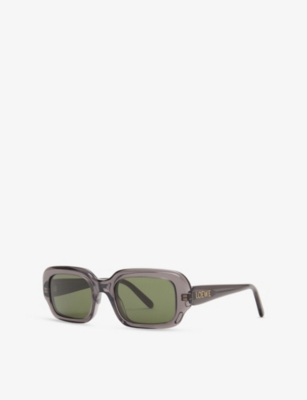 Loewe Womens Grey G735270x12 Rectangle-frame Acetate Sunglasses In Gray