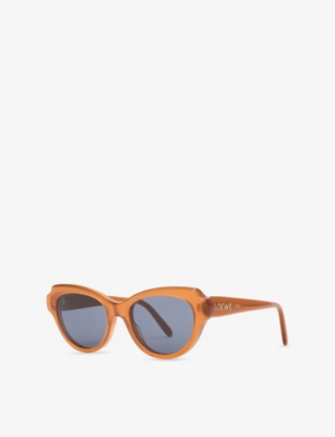 Loewe Womens Camel Gsliessx01 Cat-eye Frame Acetate Sunglasses