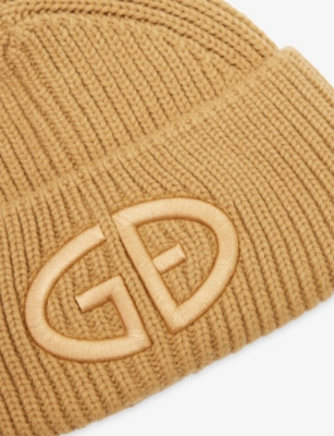 Goldbergh Womens 7484 Caramello Valerie Logo-embroidered Knitted Bean In Brown