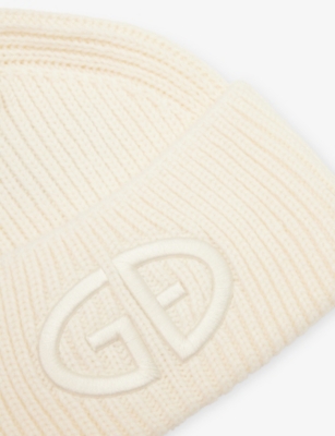 Goldbergh Womens 8040 Cream Valerie Logo-embroidered Knitted Bean
