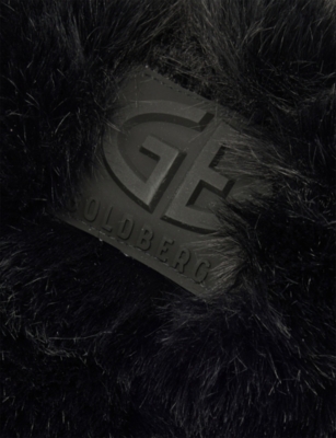 Goldbergh Womens 9000 Black Cher Fluffy Faux-fur Aviator Hat In Black