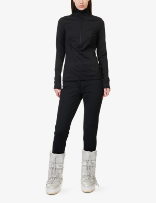 Goldbergh Womens  Serena Half-zip Stretch-jersey Ski Top In Black