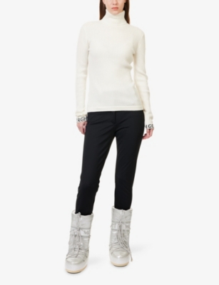 Goldbergh Womens  Mira Long-sleeve Knitted Wool-blend Jumper In White