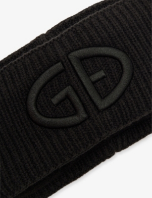 Goldbergh Womens 9000 Black Warmth Logo-embroidered Knitted Headband In Black