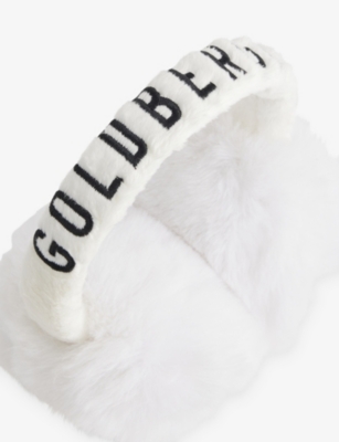 Goldbergh Womens 8000 White Fluffy Faux-fur Earmuffs