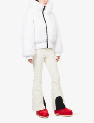 Goldbergh Womens Indira Hooded Faux-fur Ski Jacket 8000 White In White