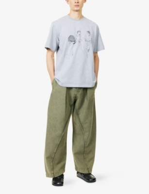 Cafe Scene Crewneck Cotton-Jersey T-Shirt