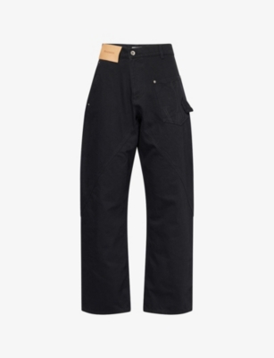 JW ANDERSON: Twisted Workwear Wide-Leg Denim Jeans