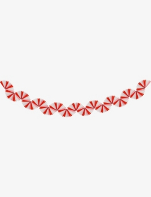 SELFRIDGES EDIT: Candy Cane Stripe Honeycomb Artificial Christmas Garland