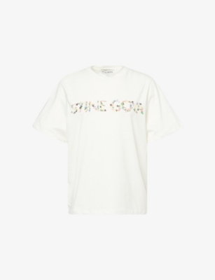 STINE GOYA: Logo-Print Round-Neck Cotton-Jersey T-Shirt