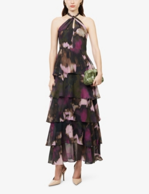 PRETTY LAVISH: Hester Ruffled Woven Maxi Dress