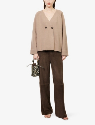 PRETTY LAVISH: Aisha Double-Breasted Knitted Cardigan