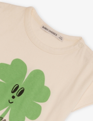 BOBO CHOSES: Lucky Clover Short-Sleeve Cotton T-Shirt 6-24 Months