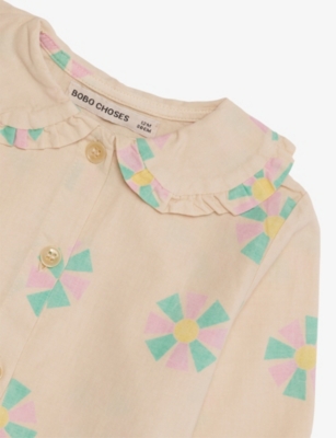 BOBO CHOSES: Kaleidoscope-Print Long-Sleeve Cotton Blouse 6-24 Months