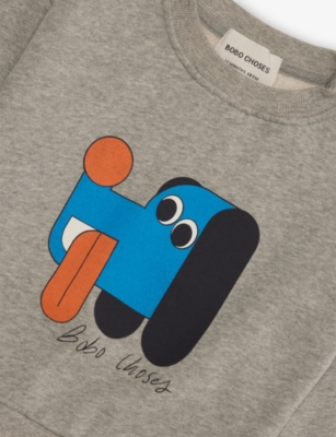 BOBO CHOSES: Doggy Mate Crewneck Cotton-Jersey Sweatshirt 6-24 Months