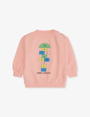 BOBO CHOSES: Hopscotch Crewneck Cotton-Jersey Sweatshirt 6-24 Months