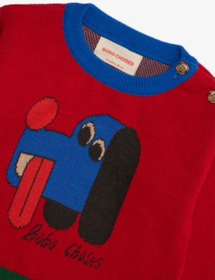 BOBO CHOSES: Doggy Mate Crewneck Cotton-Knit Jumper 6-24 Months