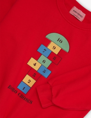 BOBO CHOSES: Hopscotch-Print Long-Sleeve Cotton-Jersey Sweatshirt 2-7 Years