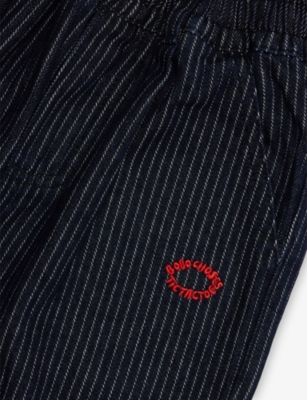 Bobo Choses Pinstriped Trousers In Blue