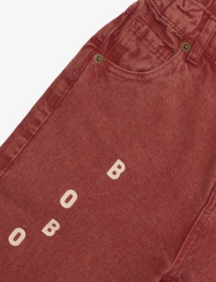 Bobo Choses Logo-print Trousers In Brown