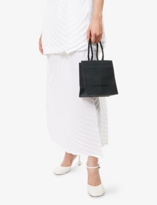 Issey Miyake Womens Black This Is A Paper Bag Mini Tote Bag In Black