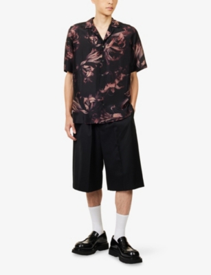 DRIES VAN NOTEN: Carltone 2124 Floral Graphic-Print Silk Shirt