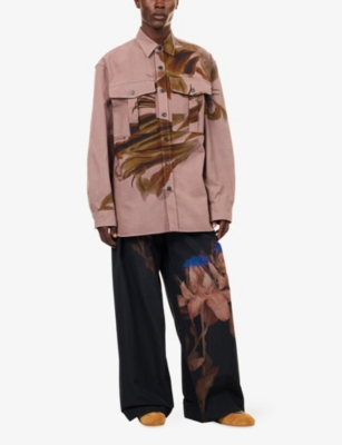 DRIES VAN NOTEN: Relaxed-Fit Printed Cotton Shirt