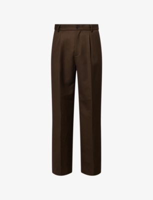 DRIES VAN NOTEN: 2045 Pleated Wool Trousers