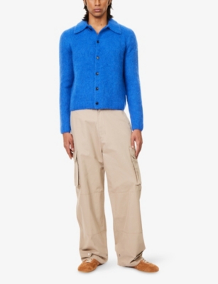 DRIES VAN NOTEN: Brushed Regular-Fit Wool-Blend Cardigan