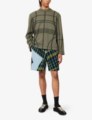 Craig Green Mens Olive/green Flatlock-stitch Crewneck Cotton Top In Green