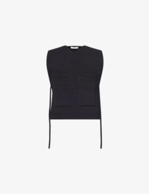 CRAIG GREEN: V-Neck Contrast-Trim Knitted Vest