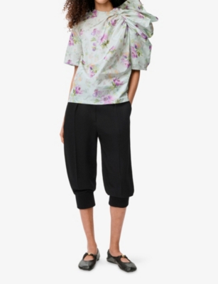Loewe Logo-patch Longline Shorts In Black