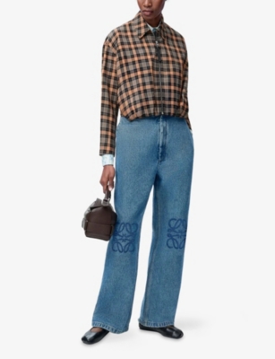 LOEWE: Anagram Baggy-Fit Denim Jeans