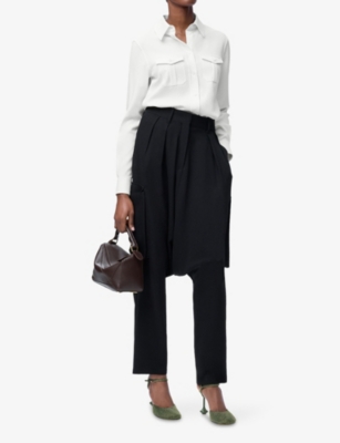 Loewe Womens White Patch-pocket Regular-fit Woven Shirt In White