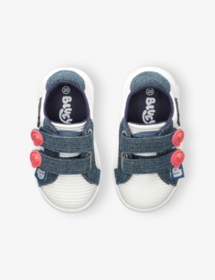 GROUND UP: Kids' Bluey Faux-Leather and Denim Low-Top Trainers
