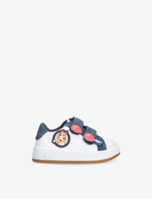 GROUND UP: Kids' Bluey Faux-Leather and Denim Low-Top Trainers