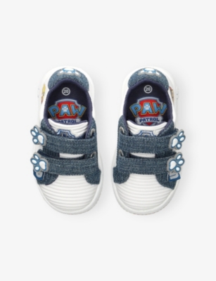 GROUND UP: Kids' Paw Patrol Faux-Leather and Denim Low-Top Trainers