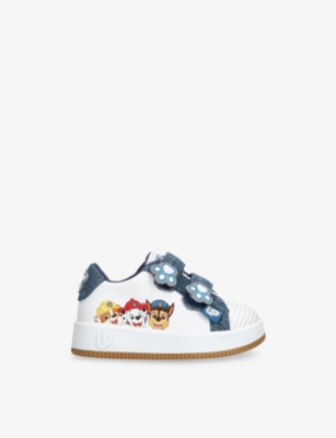 GROUND UP: Kids' Paw Patrol Faux-Leather and Denim Low-Top Trainers