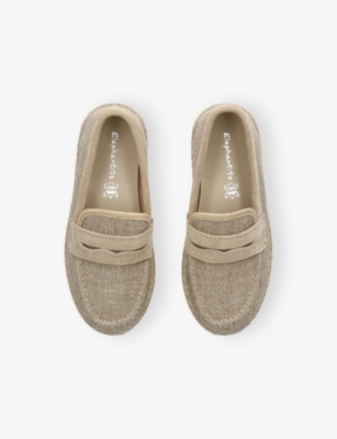 ELEPHANTITO: Kids' Espadrille Linen Loafers
