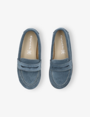 Elephantito Kids' Penny Suede Loafe In Blue